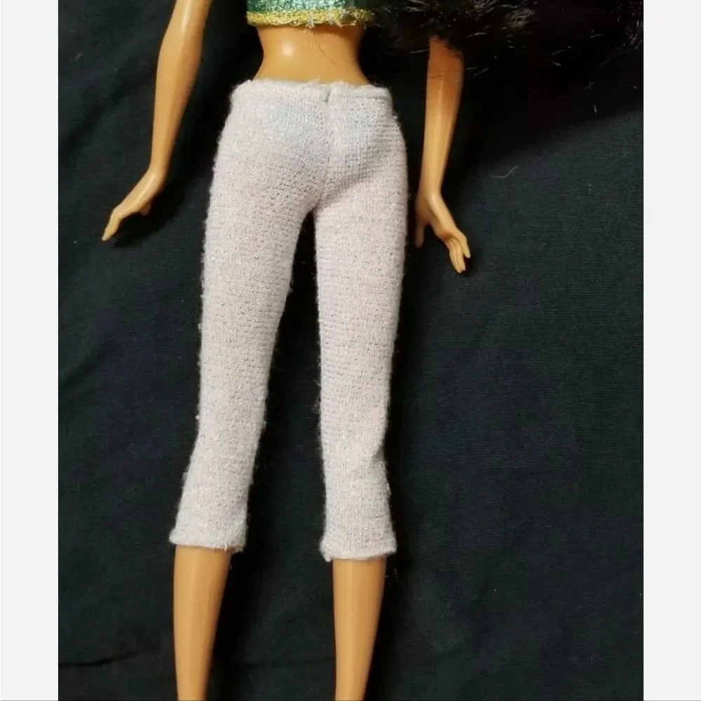 Barbie Doll Clothes blue shiny dress with shiny capris - Picture 6 of 8